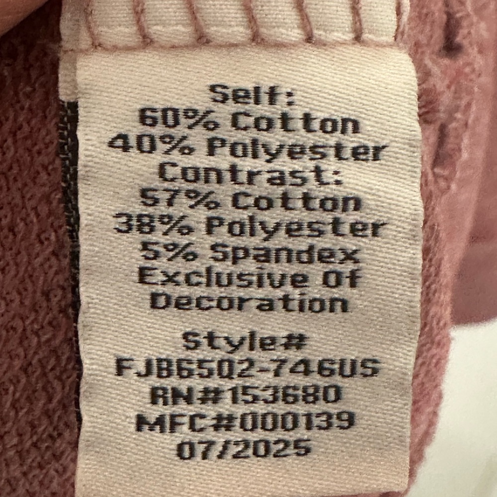 NWOT Joei & T Shirt Cotton Blend Long Sweatshirt Dust Pink Size 1X Ptp 24" - Picture 6 of 6